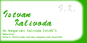 istvan kalivoda business card